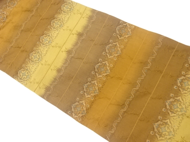 JAPANESE NAGOYA OBI / MATELASSE / WOVEN ARABESQUE